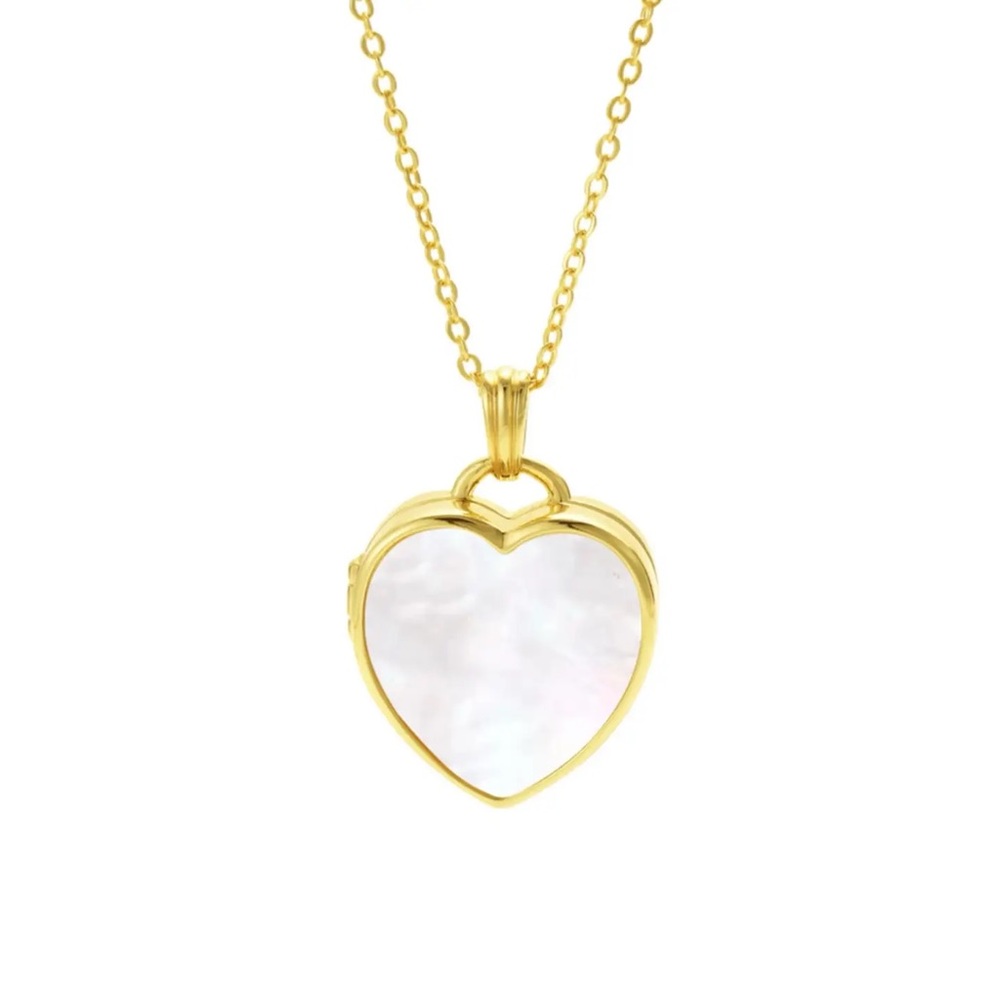 La Kaiser Mother of Pearl Heart Locket